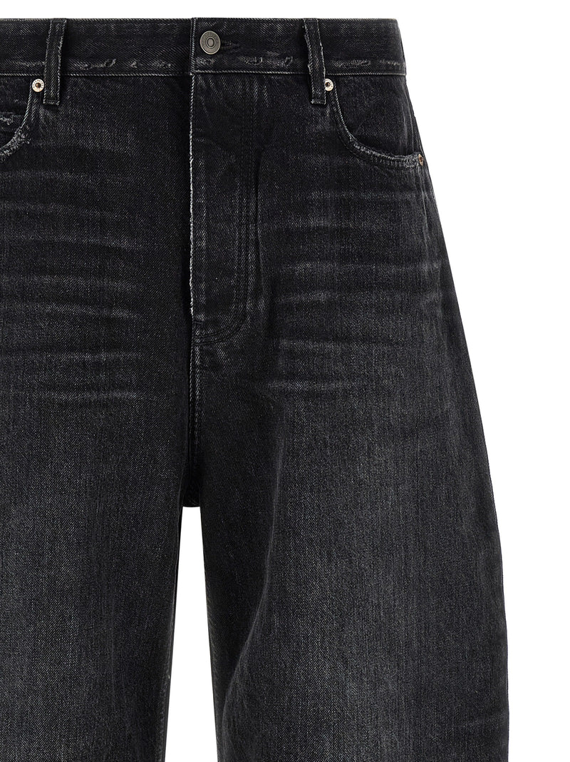 Balenciaga Incurvati Black Cotton Cropped Jeans