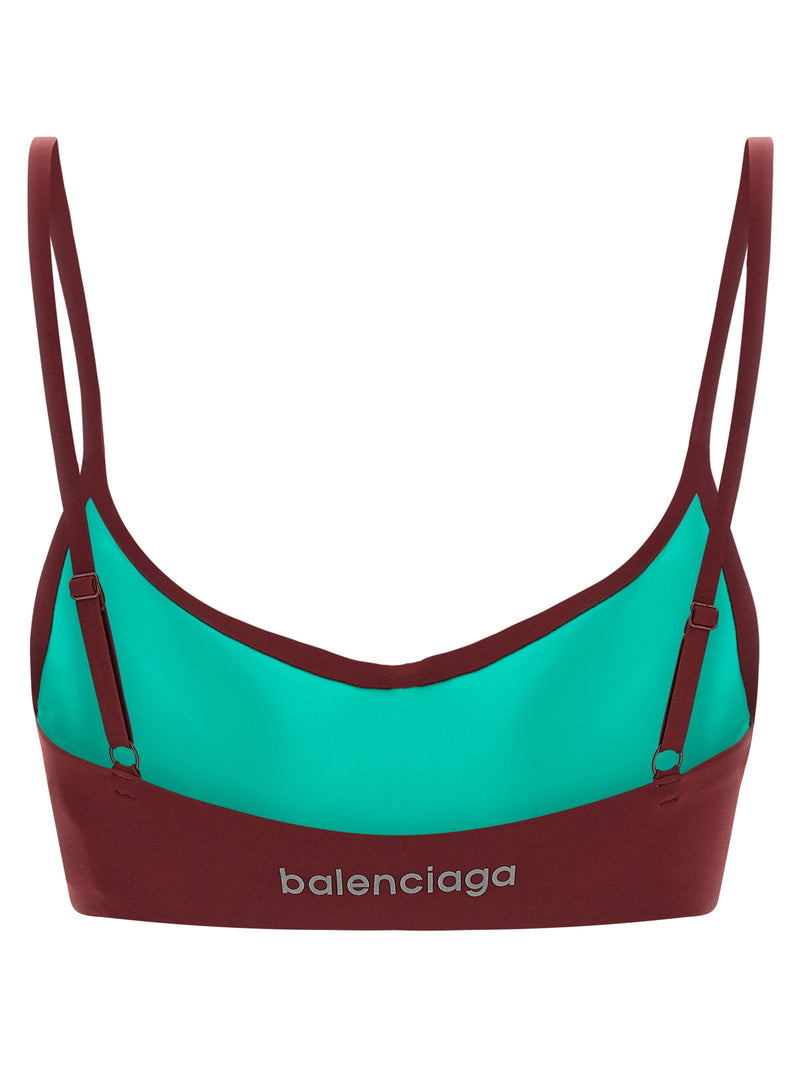 Balenciaga Bordeaux Polyamide Sport Bra - TechWear Top