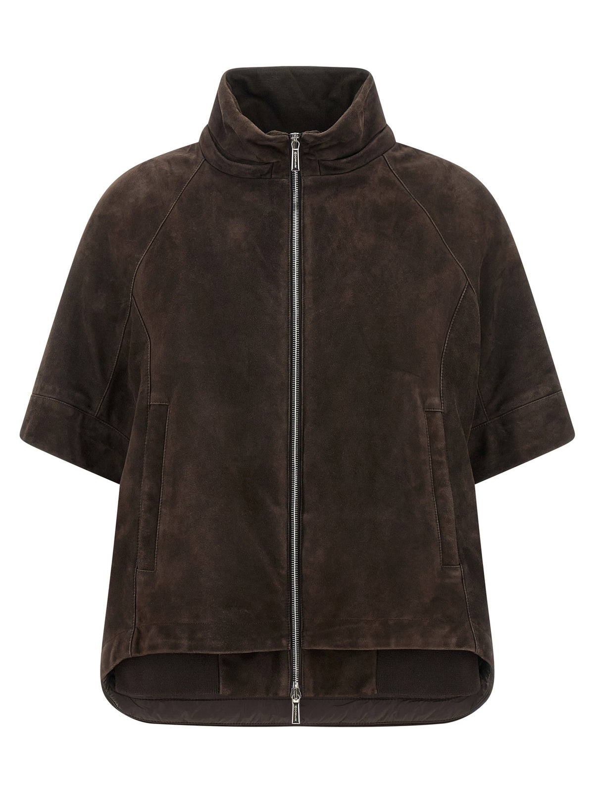 MooRER Brown Wool Leather Jacket