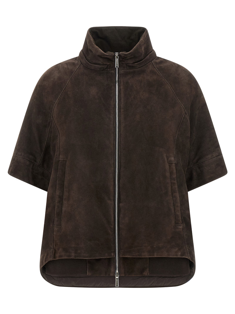 MooRER Elite Brown Wool Leather Jacket - Versatile 2-in-1 Design