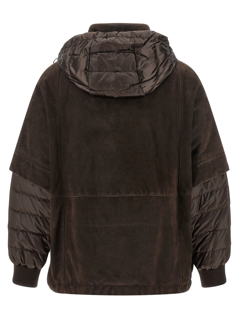 MooRER Elite Brown Wool Leather Jacket - Versatile 2-in-1 Design