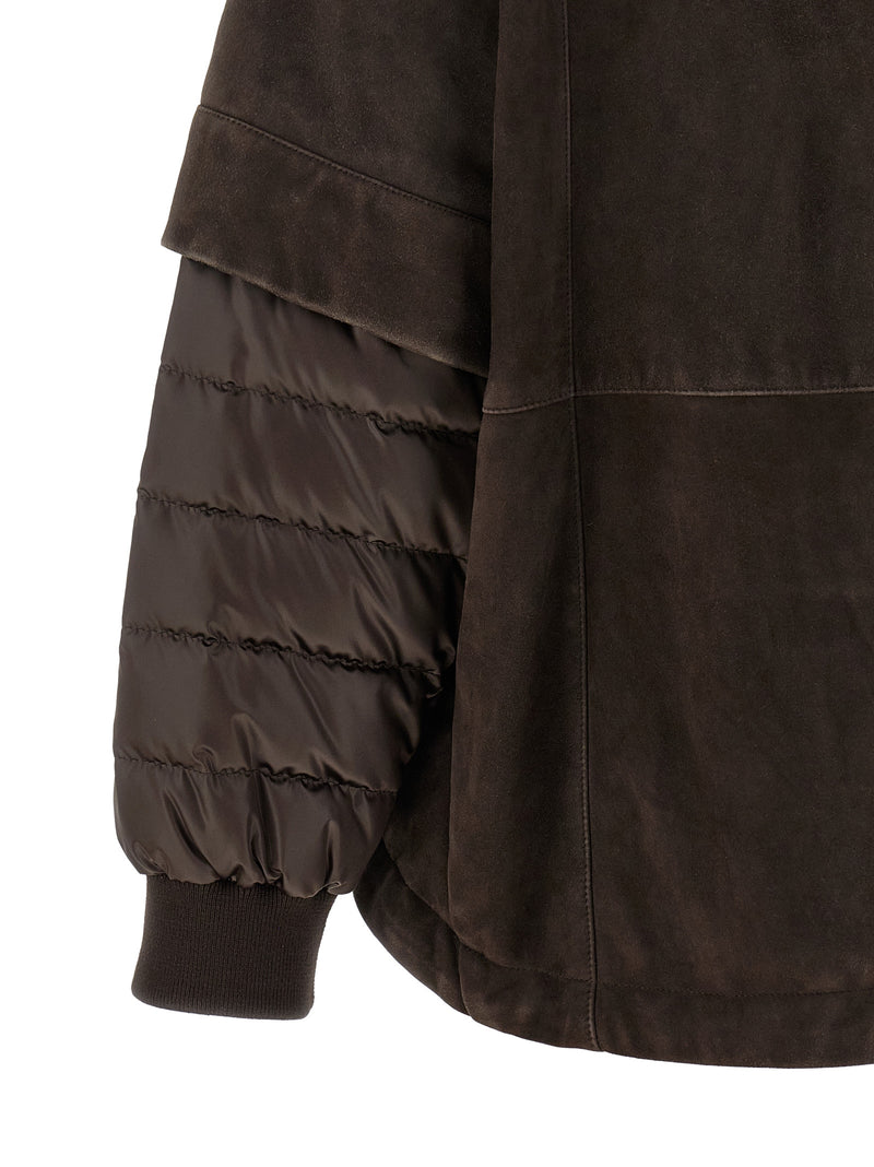 MooRER Elite Brown Wool Leather Jacket - Versatile 2-in-1 Design