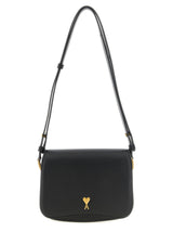 Ami Paris Black Cowhide Crossbody Bag