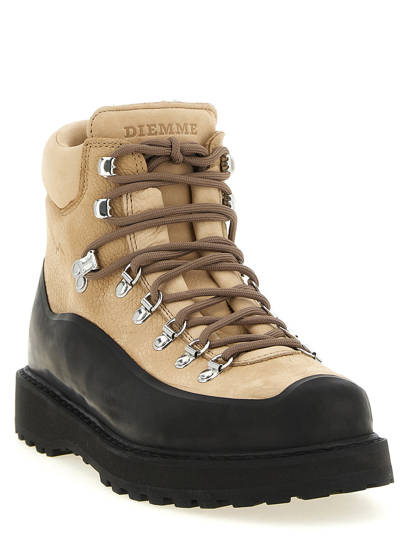 Diemme Roccia Vet Gomma Beige Cowhide Ankle Boots