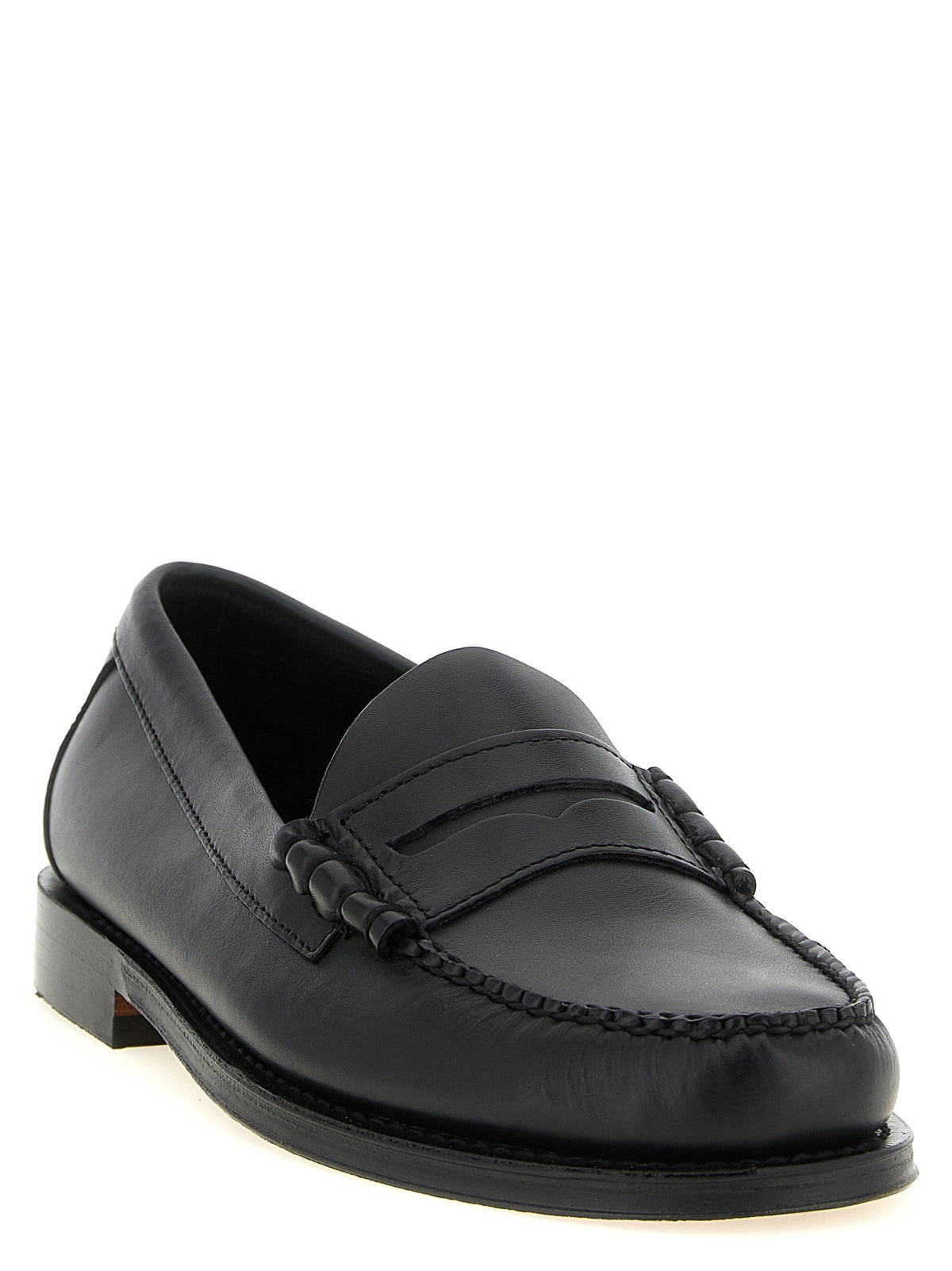 G.H. BASS Black Cowhide Slip-On Loafers