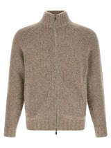 Brunello Cucinelli Beige Cashmere Cardigan