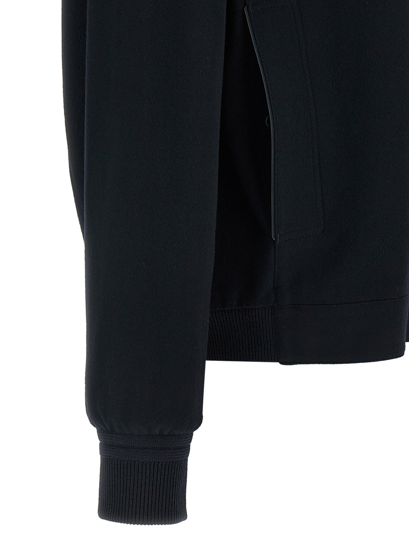 ZEGNA Blue Cashmere Bomber Jacket - Luxury Style