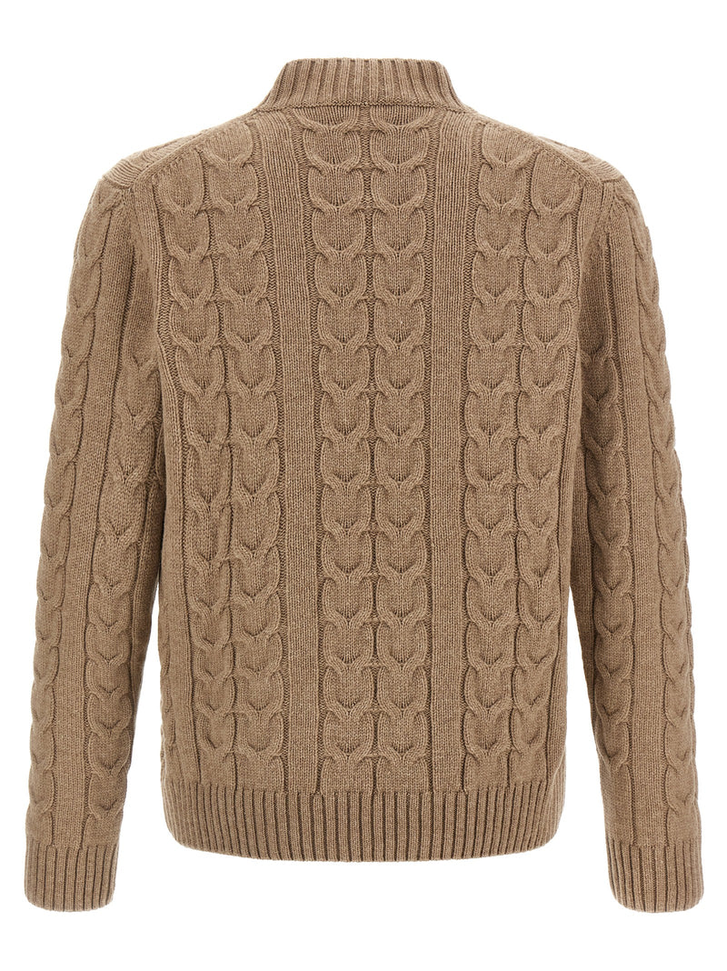 ZANONE Beige Virgin Wool Cardigan - Timeless Elegance