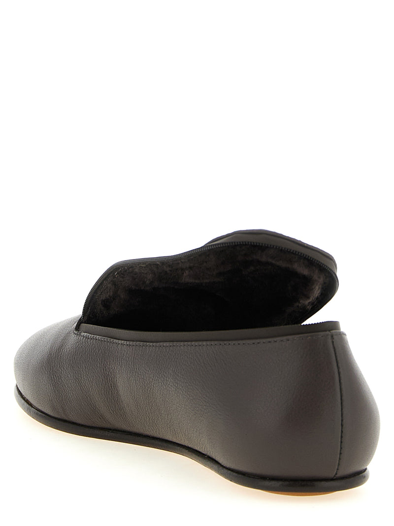 Kiko Kostadinov Petrel Black Leather Slip-On Loafers