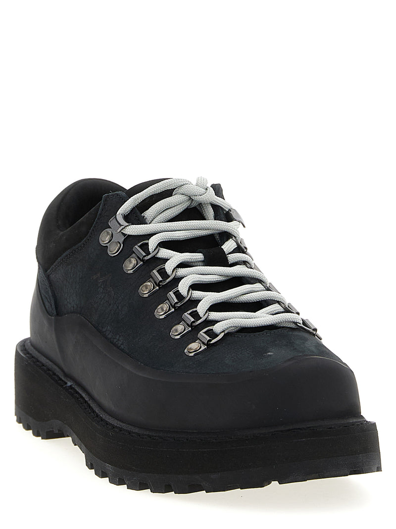 Diemme Black Cowhide Cornaro Gomma Ankle Boots