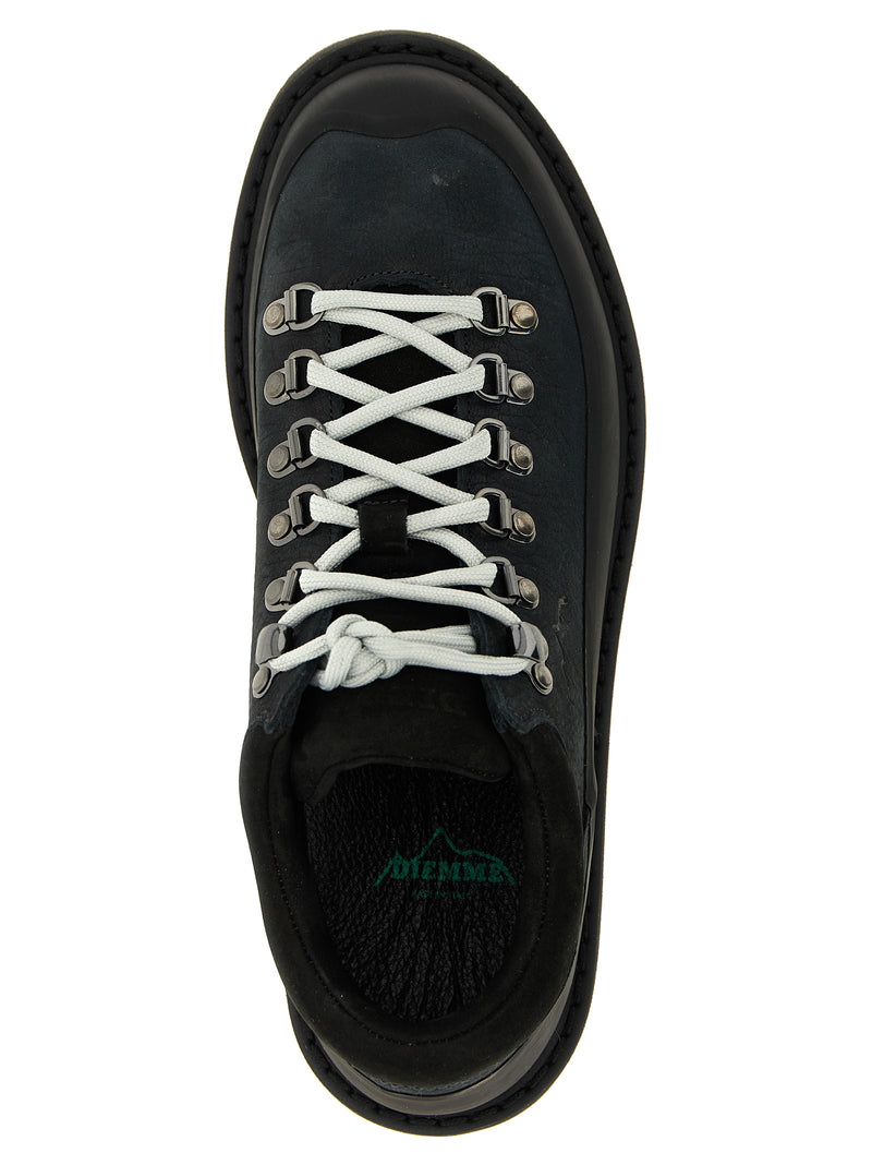 Diemme Black Cowhide Cornaro Gomma Ankle Boots