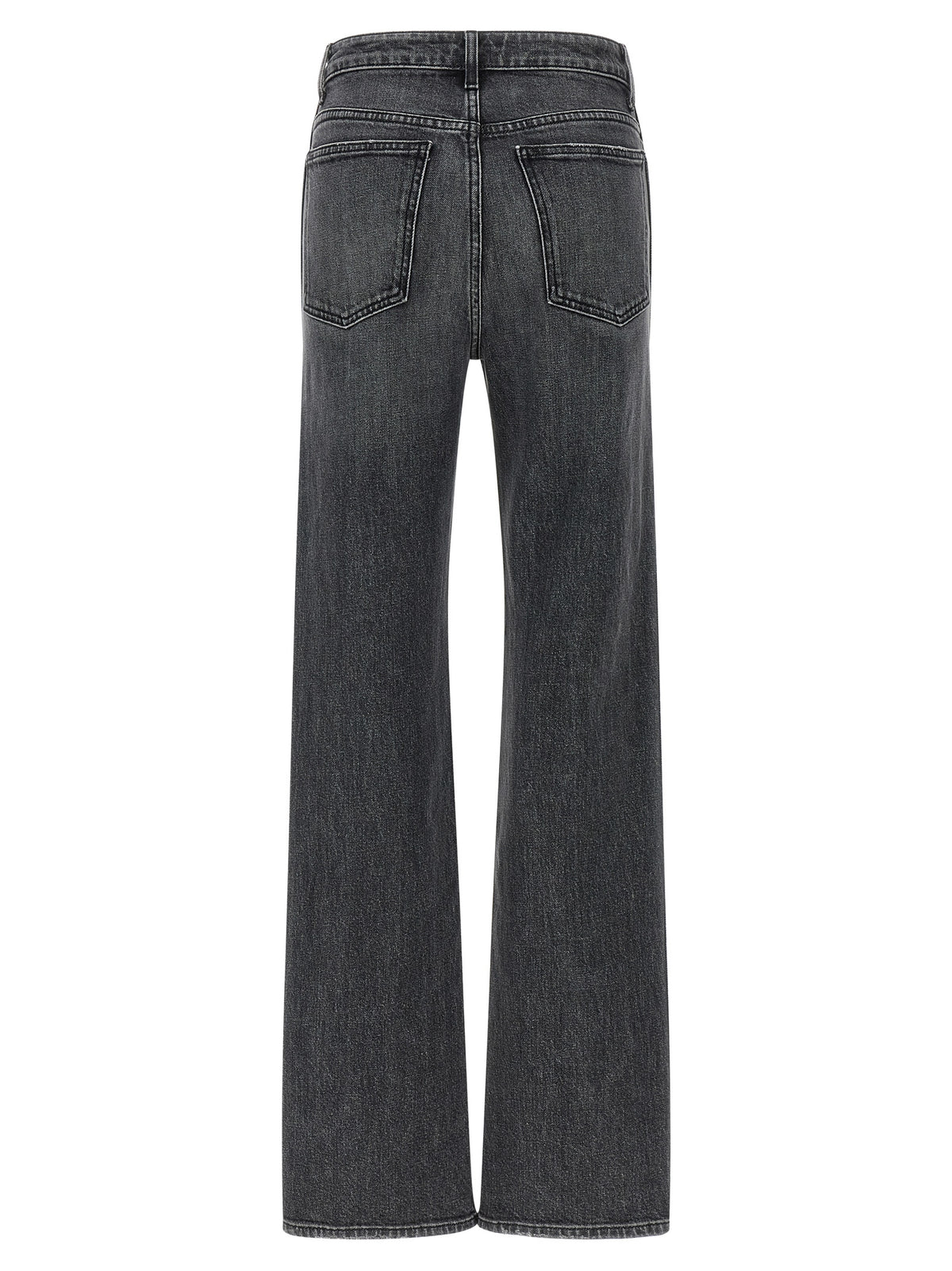 Khaite Gray Cotton Straight-Leg Jeans