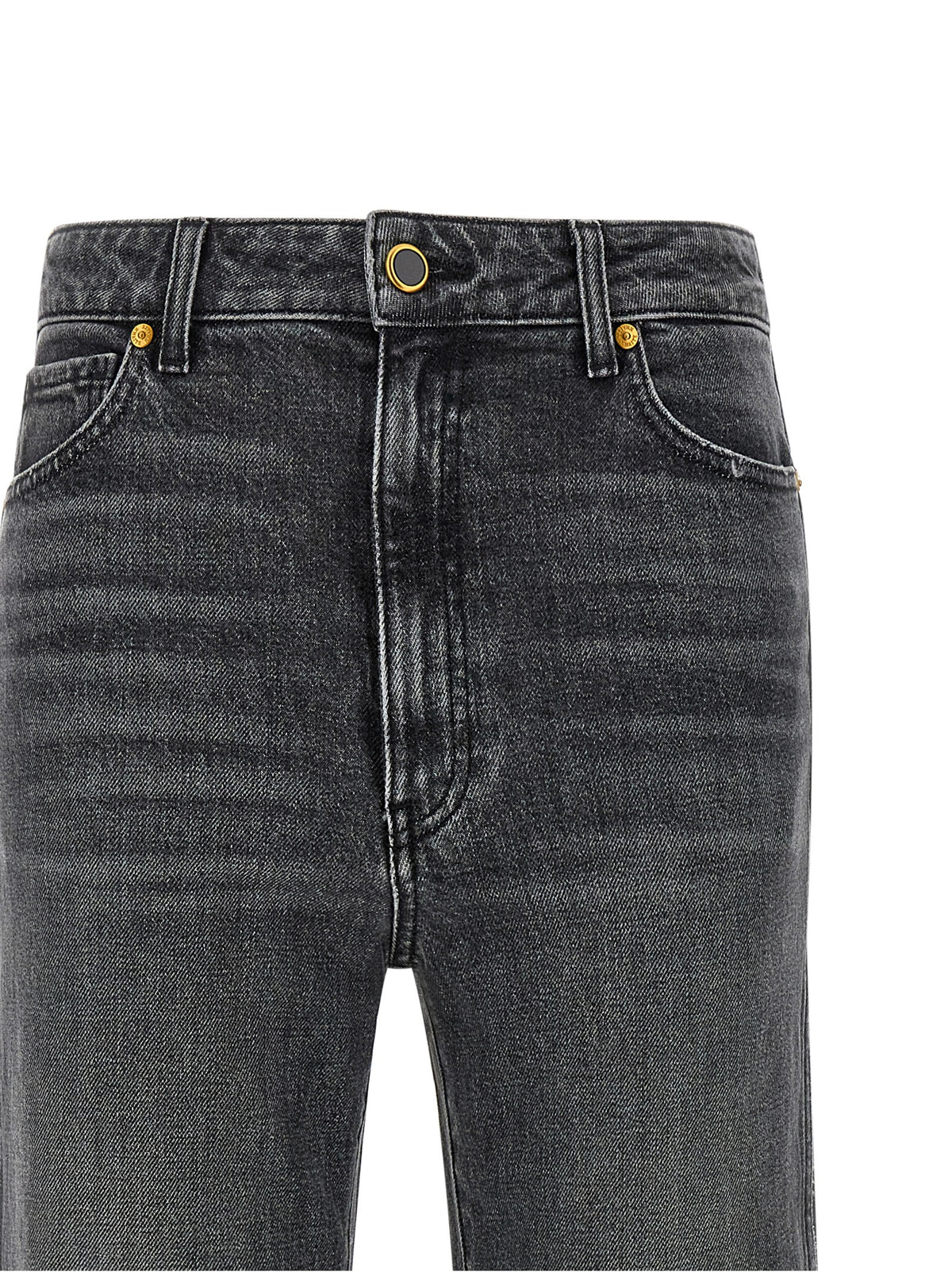 Khaite Gray Cotton Straight-Leg Jeans