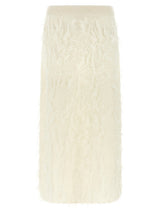 Fabiana Filippi White Fabric Midi Skirt