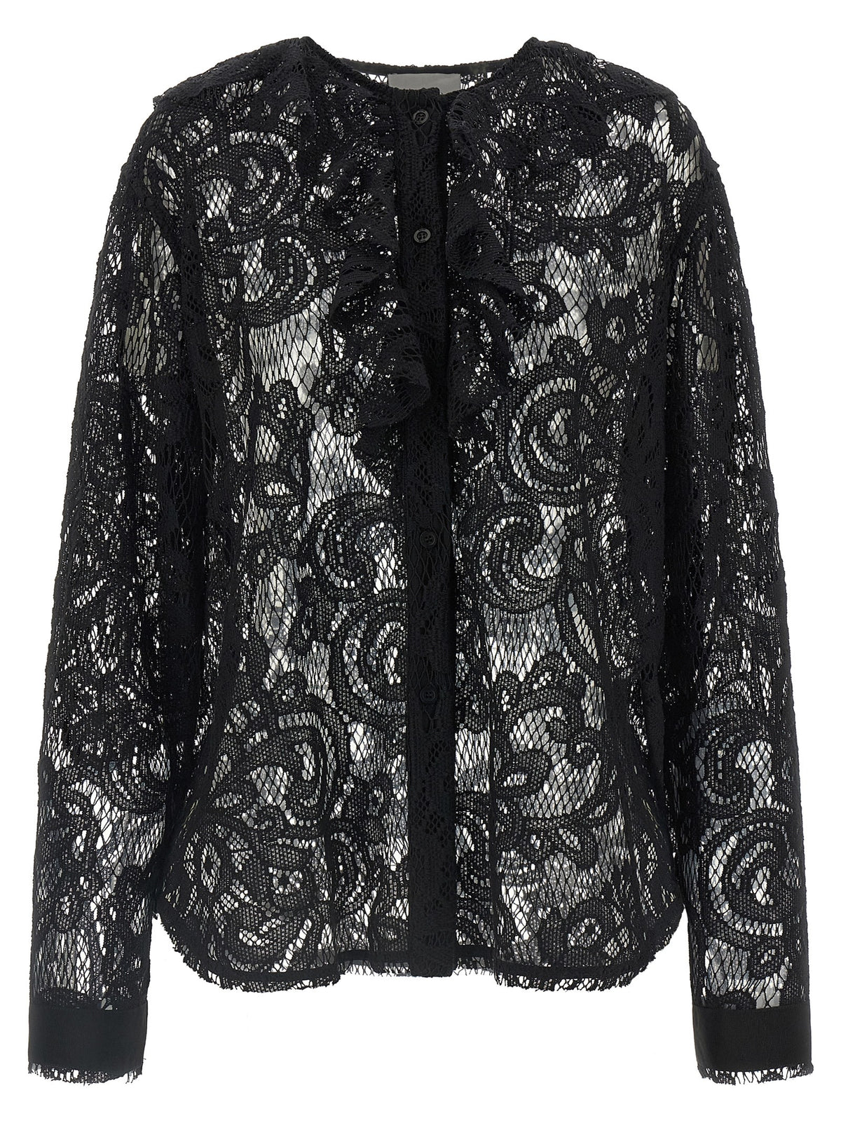NUDE Black Cotton Blouse
