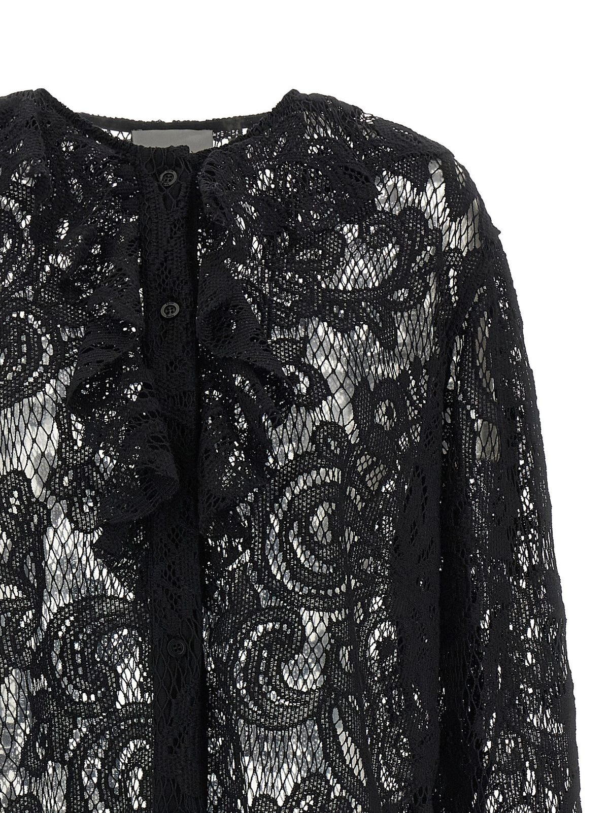 NUDE Black Cotton Blouse
