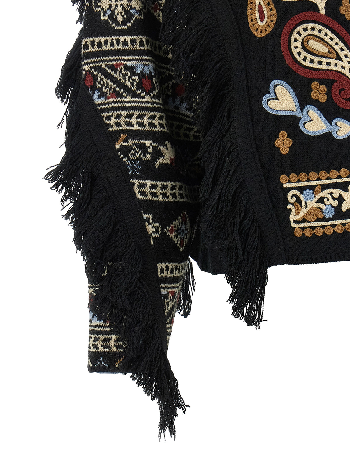 FARM RIO Black Wool Cardigan