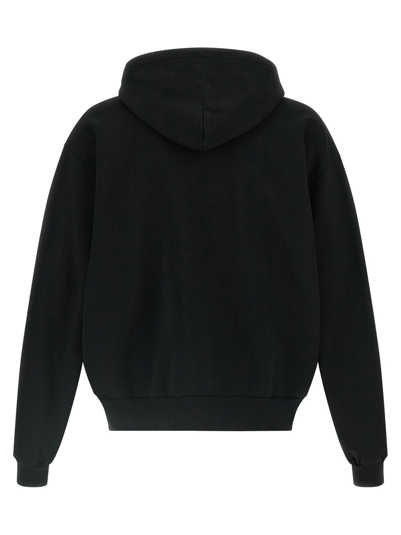 Balenciaga Black Cotton Sweatshirt with Graphic Print
