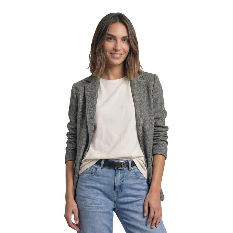 Street One Black Polyester Blazer for Women