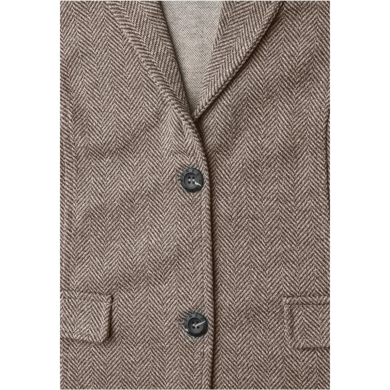Street One Blazer Femme en Polyester Marron - Modèle QR Dessin