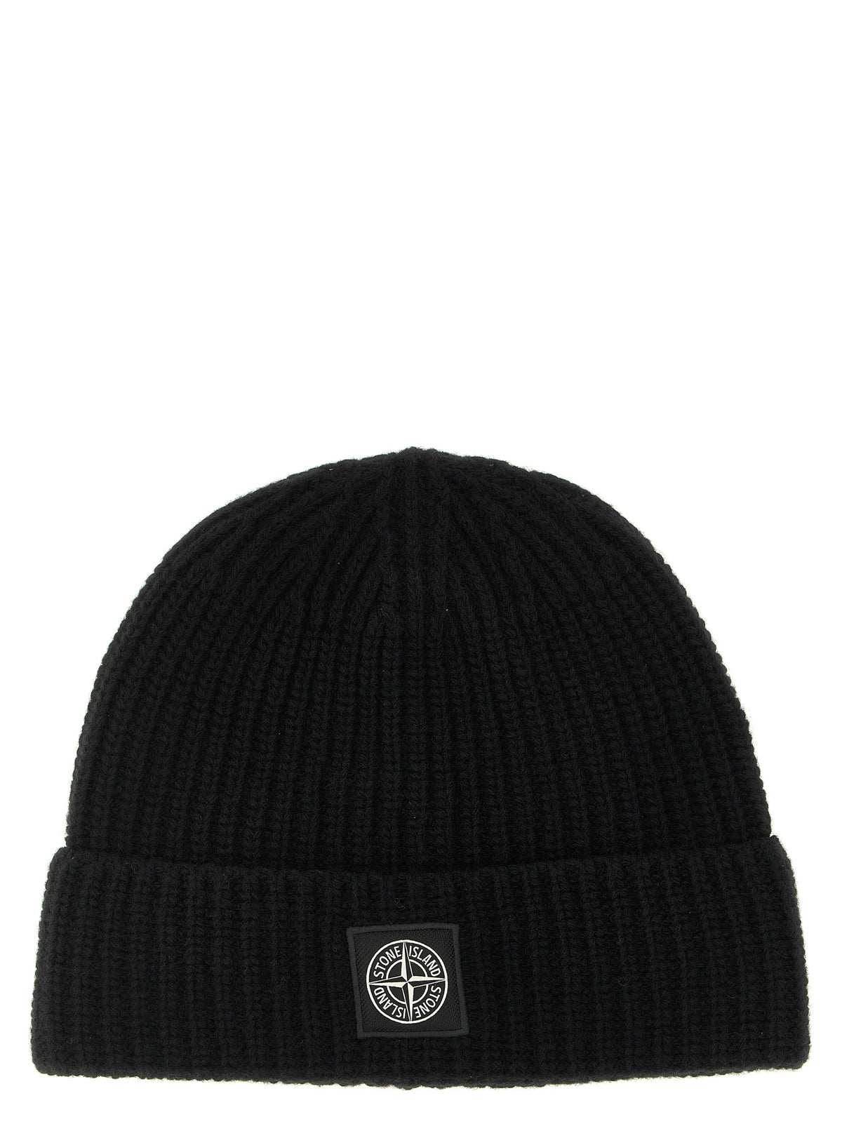 Stone Island Black Virgin Wool Beanie