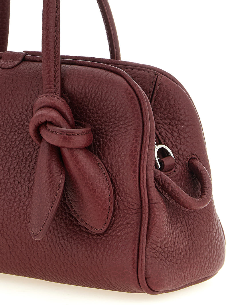Jacquemus Le Petit Turismo Bordeaux Calfskin Handbag