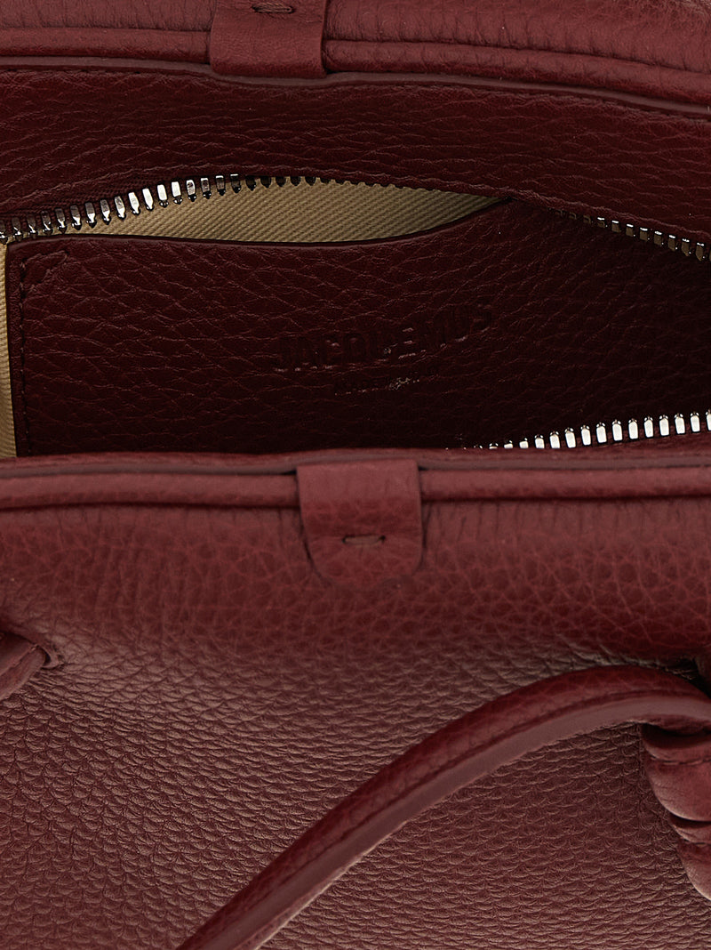 Jacquemus Le Petit Turismo Bordeaux Calfskin Handbag