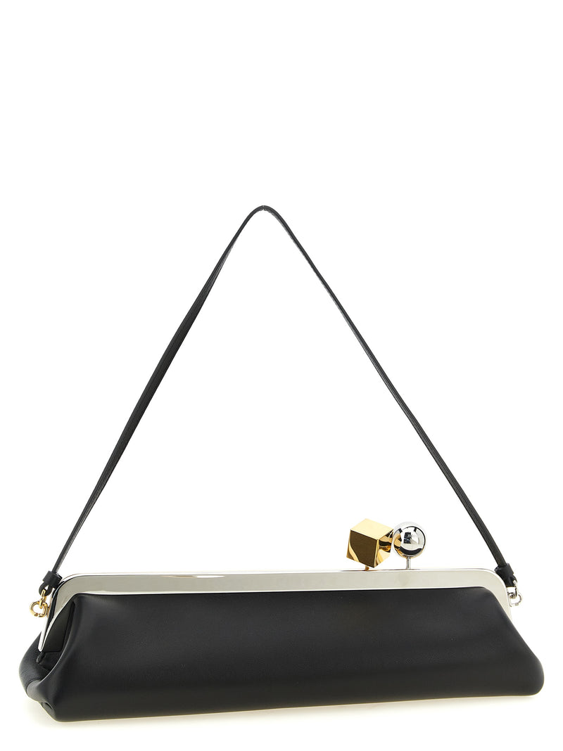 Jacquemus La Pochette Salon Black Lamb Leather Clutch Bag