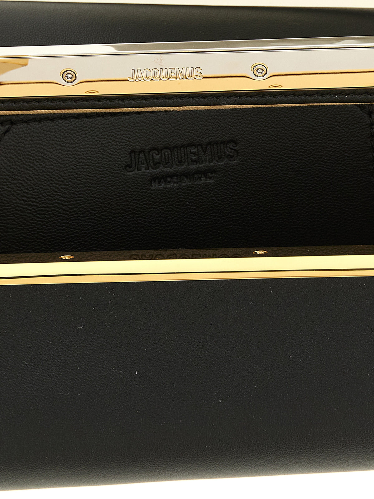 Jacquemus Black Lamb Leather Clutch Bag