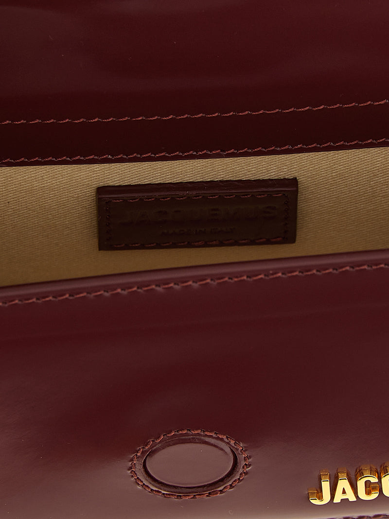 Jacquemus Le Bambino Bordeaux Calfskin Handbag