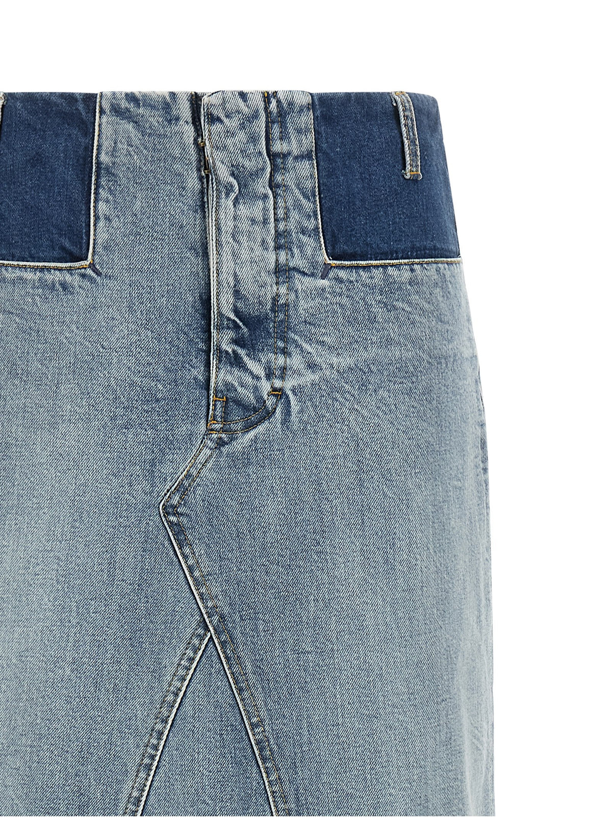 Maison Margiela Blue Cotton Mini Skirt - Avant-Garde Design