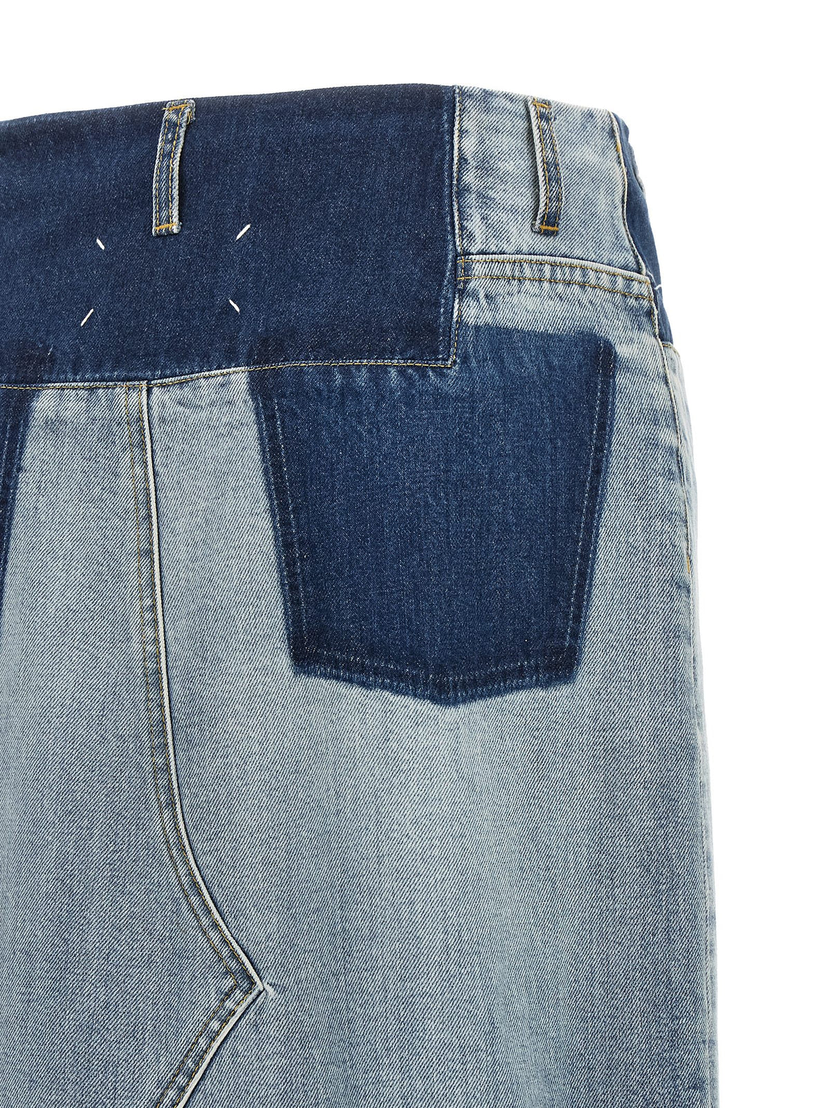 Maison Margiela Blue Cotton Mini Skirt - Avant-Garde Design