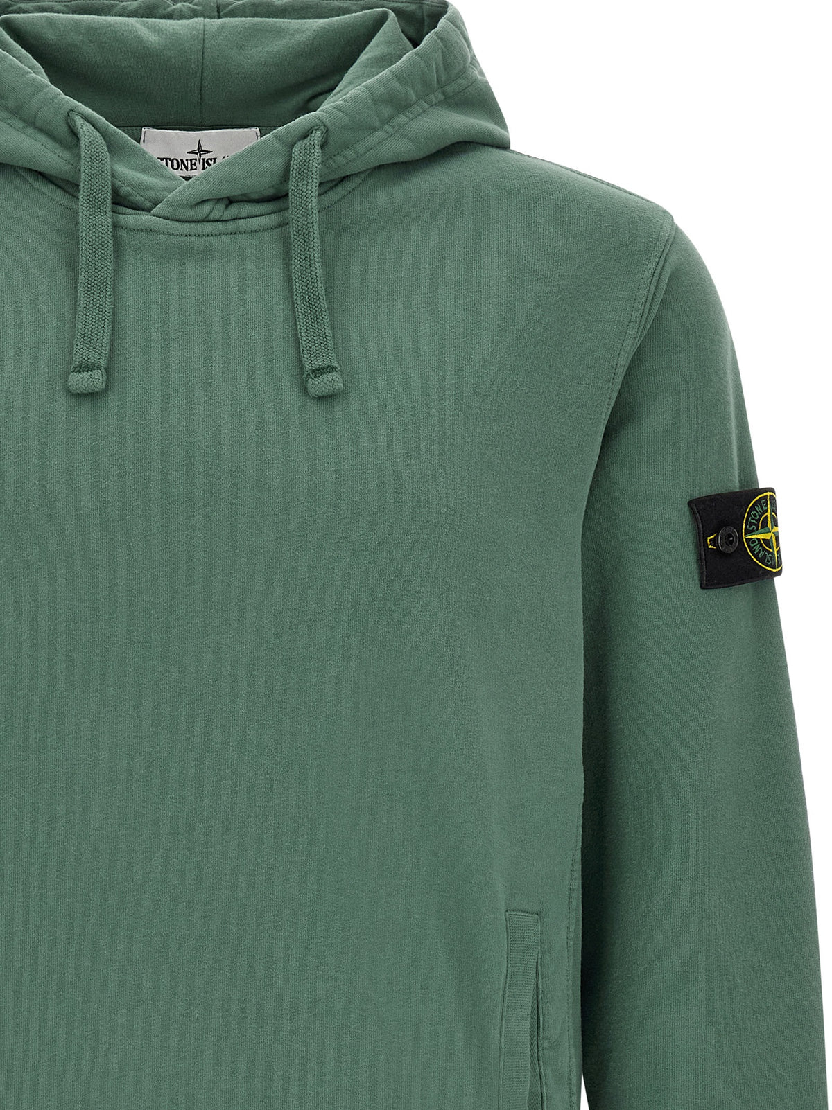 Stone Island Bicolor Cotton Sweatshirt - Green