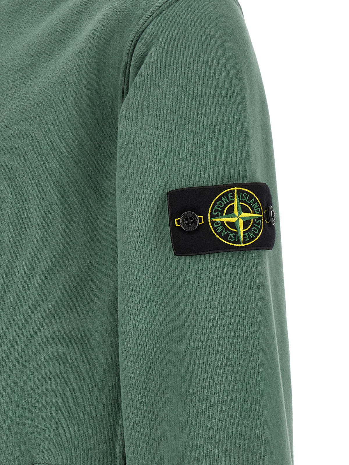 Stone Island Bicolor Cotton Sweatshirt - Green