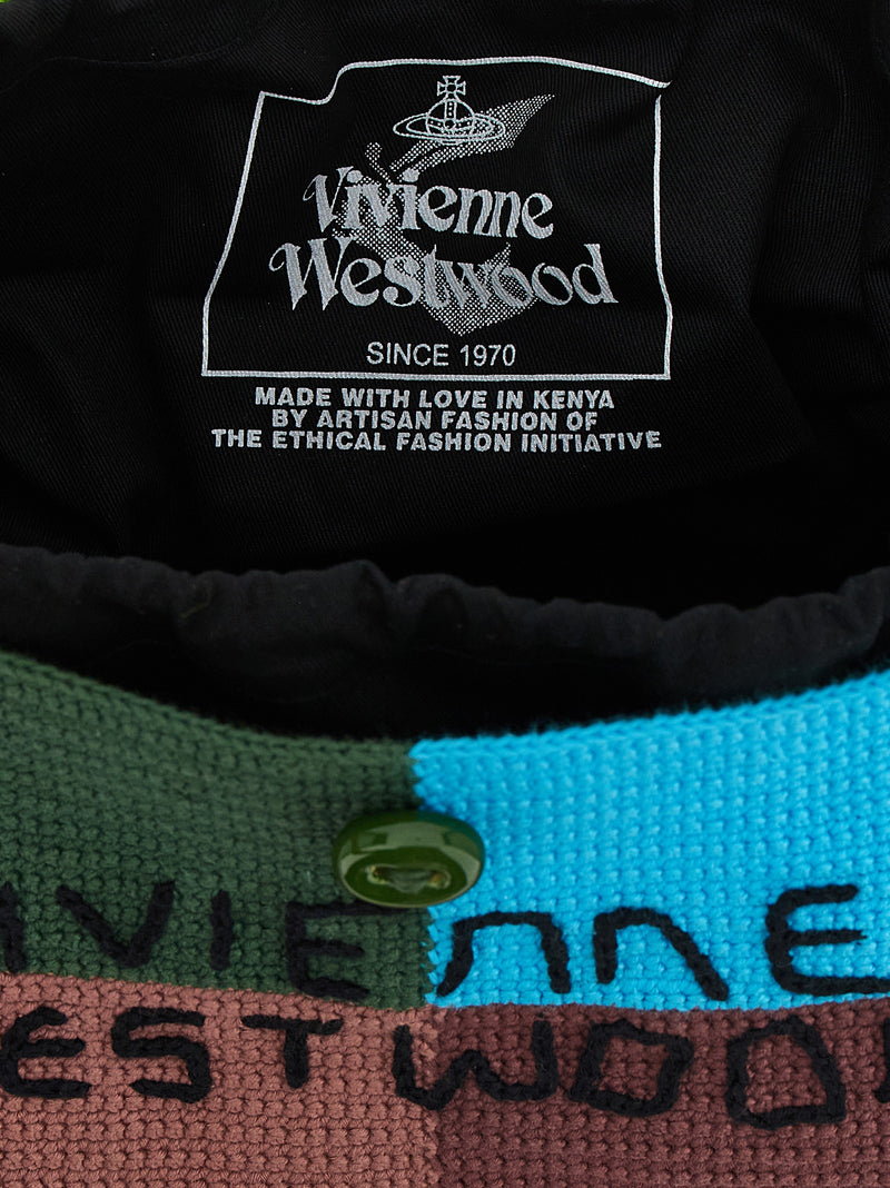 Vivienne Westwood Ellie Multicolor Cotton Shoulder Bag