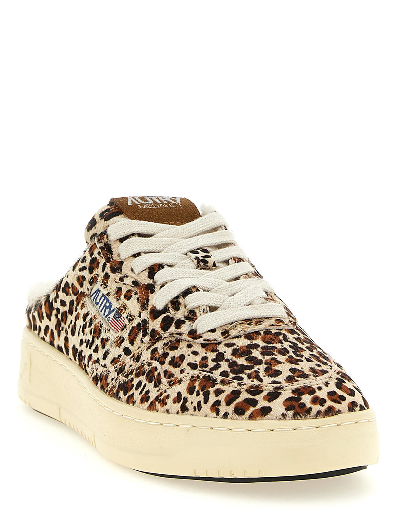 Autry Brown Cowhide Low Top Sneakers - Medalist Easeknit