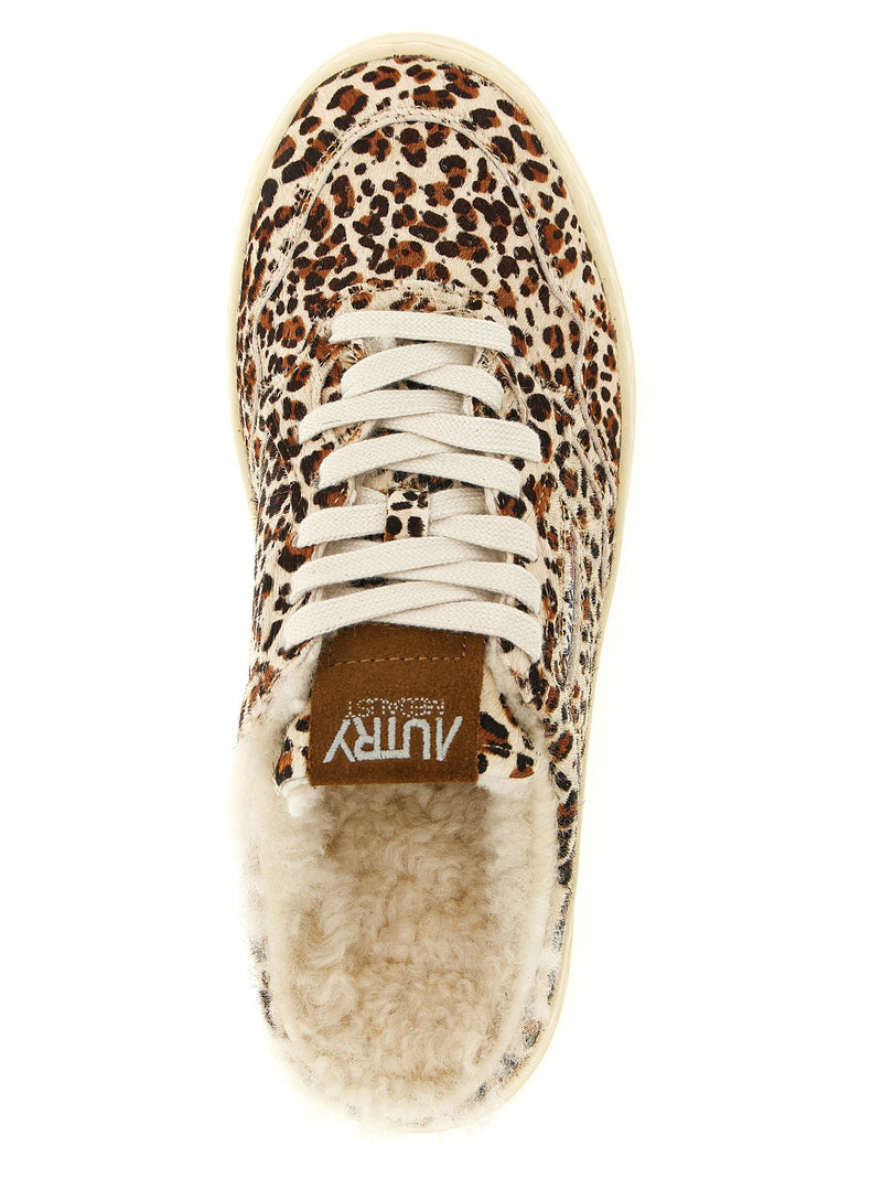 Autry Brown Cowhide Low Top Sneakers - Medalist Easeknit