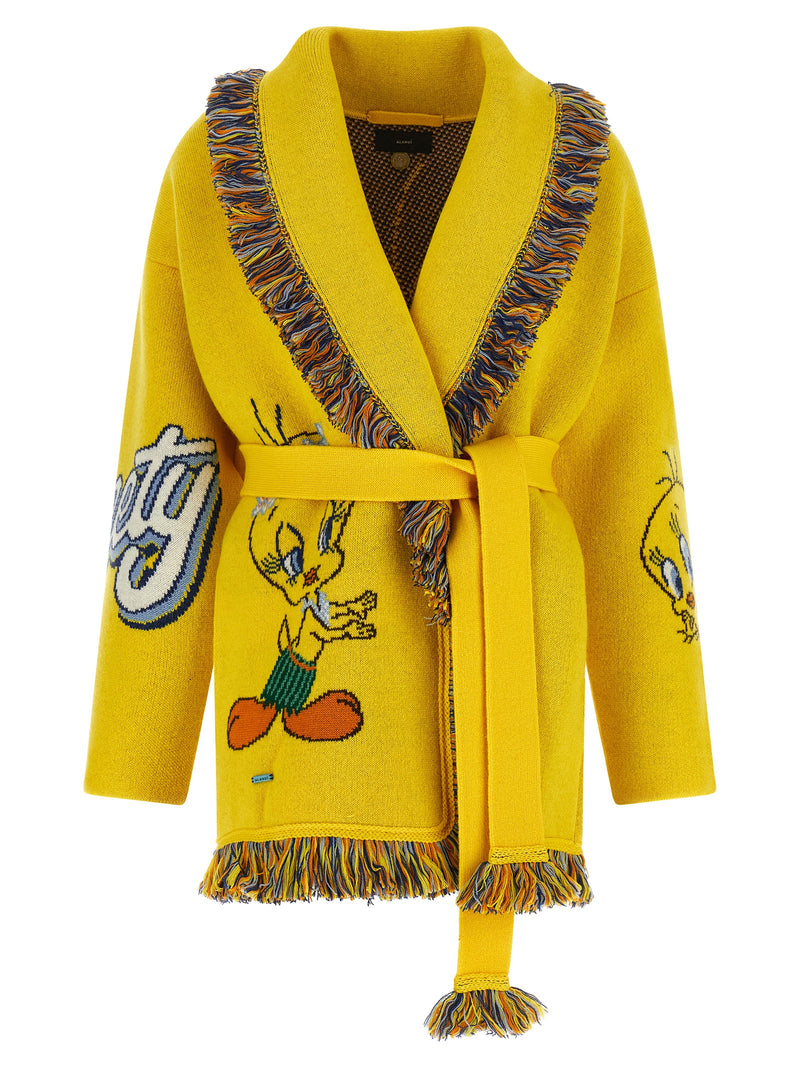 Alanui Multicolor Virgin Wool Cardigan - Hula Tweety Edition