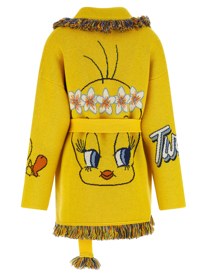 Alanui Multicolor Virgin Wool Cardigan - Hula Tweety Edition