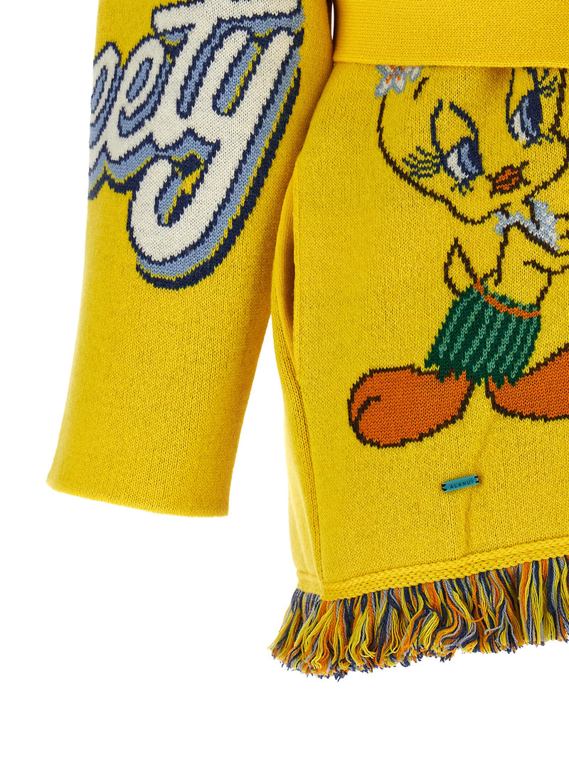 Alanui Multicolor Virgin Wool Cardigan - Hula Tweety Edition
