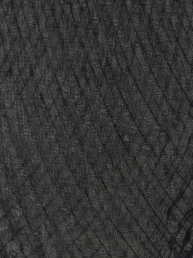 Issey Miyake Gradation Ramie Pleats Black Scarf
