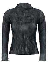 Issey Miyake Black Polyester Cardigan