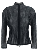 Issey Miyake Black Polyester Cardigan