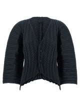 Issey Miyake Black Polyester Cardigan