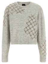 PINKO Gray Wool Cardigan