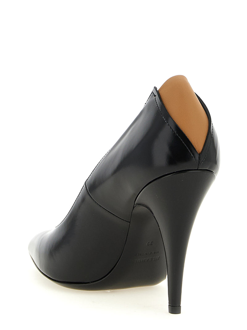 Jil Sander Alma Black Calfskin High Heel Pumps