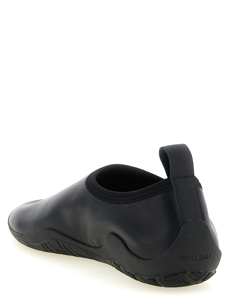 Jil Sander Elbe Black Polyethylene Flats for Women