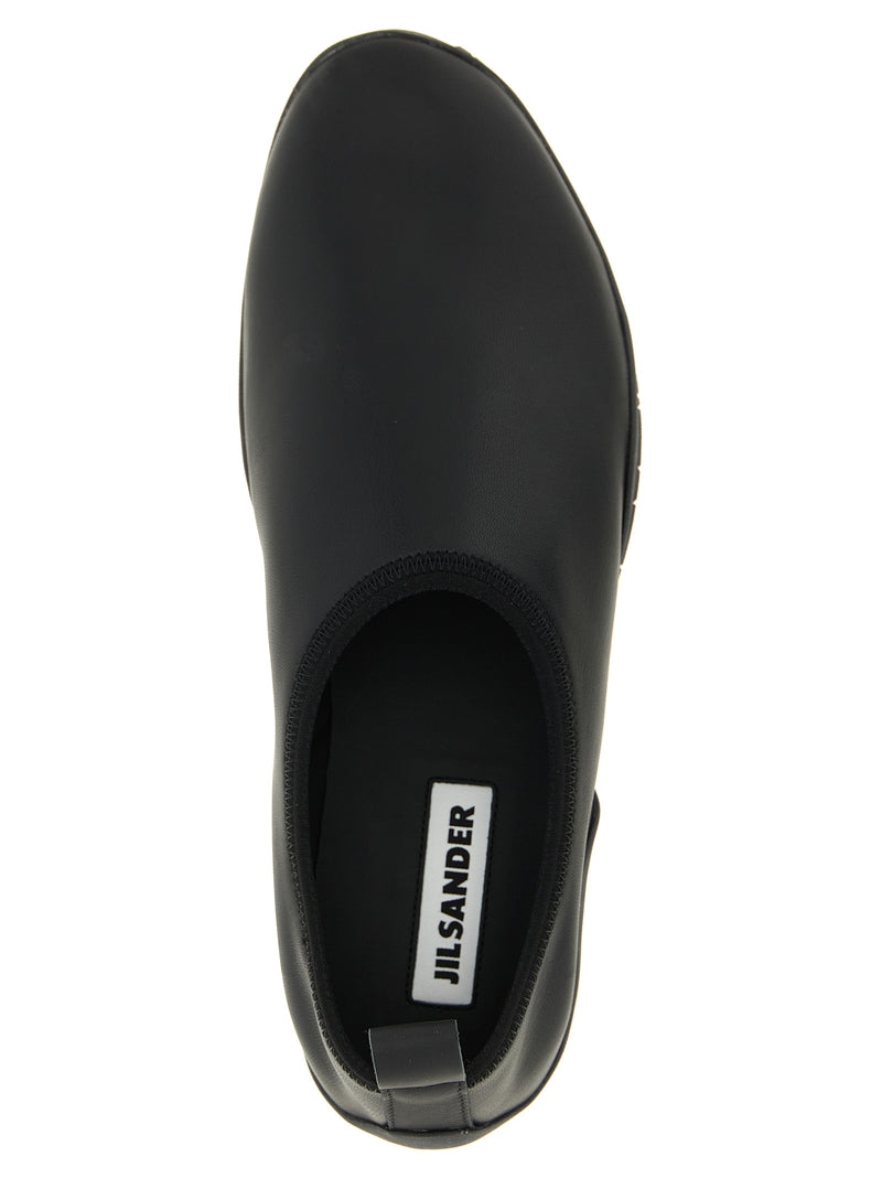 Jil Sander Elbe Black Polyethylene Flats for Women