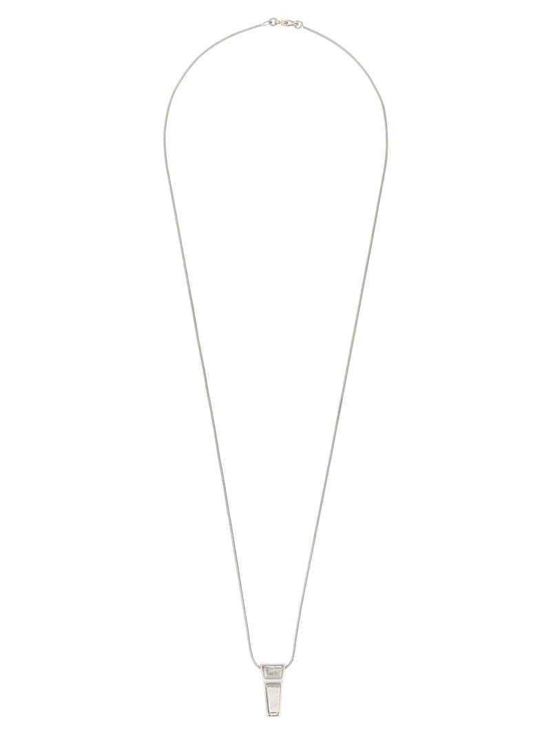 Rick Owens Silver Brass Necklace - Mini Crystal Trunk Design