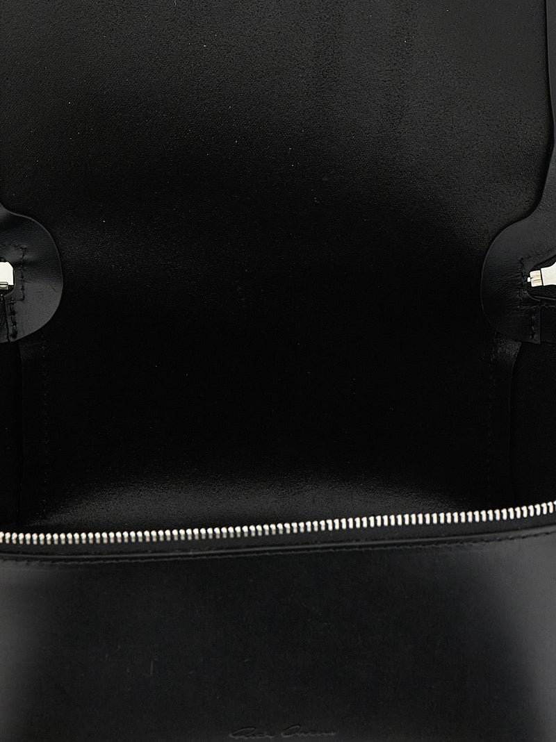 Rick Owens Grande Beauty Case en Cuir de Veau Noir